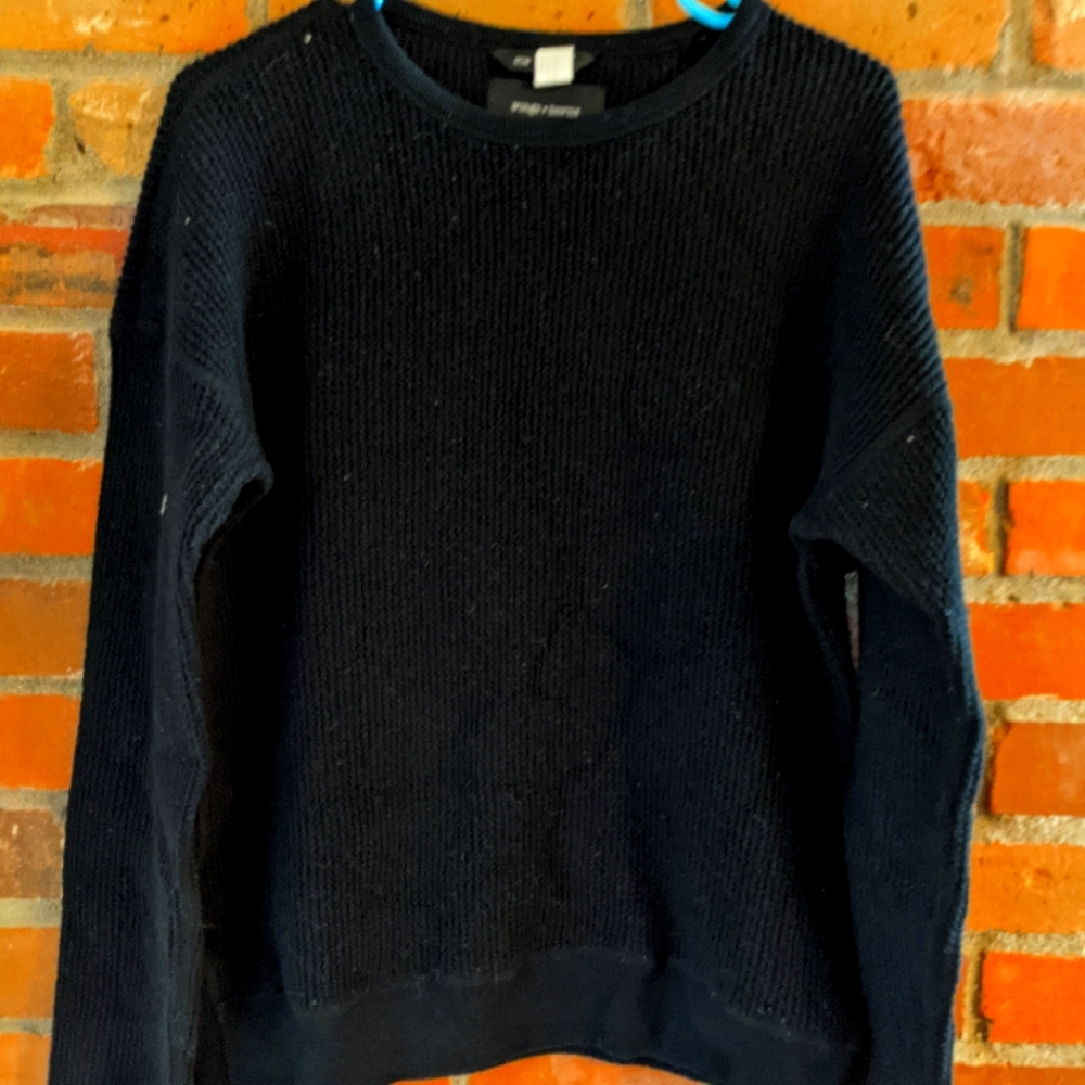 Men sweater Wings+horns, medium,black